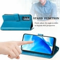 thumbnail image 2 of Allytech Wallet Case for OnePlus Nord N200 5G /DE2117 Phone Case, Embossed Four Leaf Clover PU Leather Folio Kickstand Case with Magnetic Closure/Hand Strap for Oneplus 1+ Nord N200 5G, Blue, 2 of 3