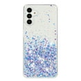 thumbnail image 2 of Clear Glitter Case Designed for Samsung Galaxy A54 5G, Luminous Effect Bling Sparkly Soft TPU Bumper Hard Cover for Women Girls Transparent Protective Phone Case for Galaxy A54 5G, Purple, 2 of 6