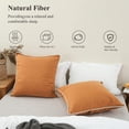 thumbnail image 3 of Simple&Opulence 100% Linen Euro Shams with White Trim Inserted Edges, 26"x26" Home Decorative Pillow Cover Set of 2, Basic Style Pillow Shams, Rust, 3 of 5