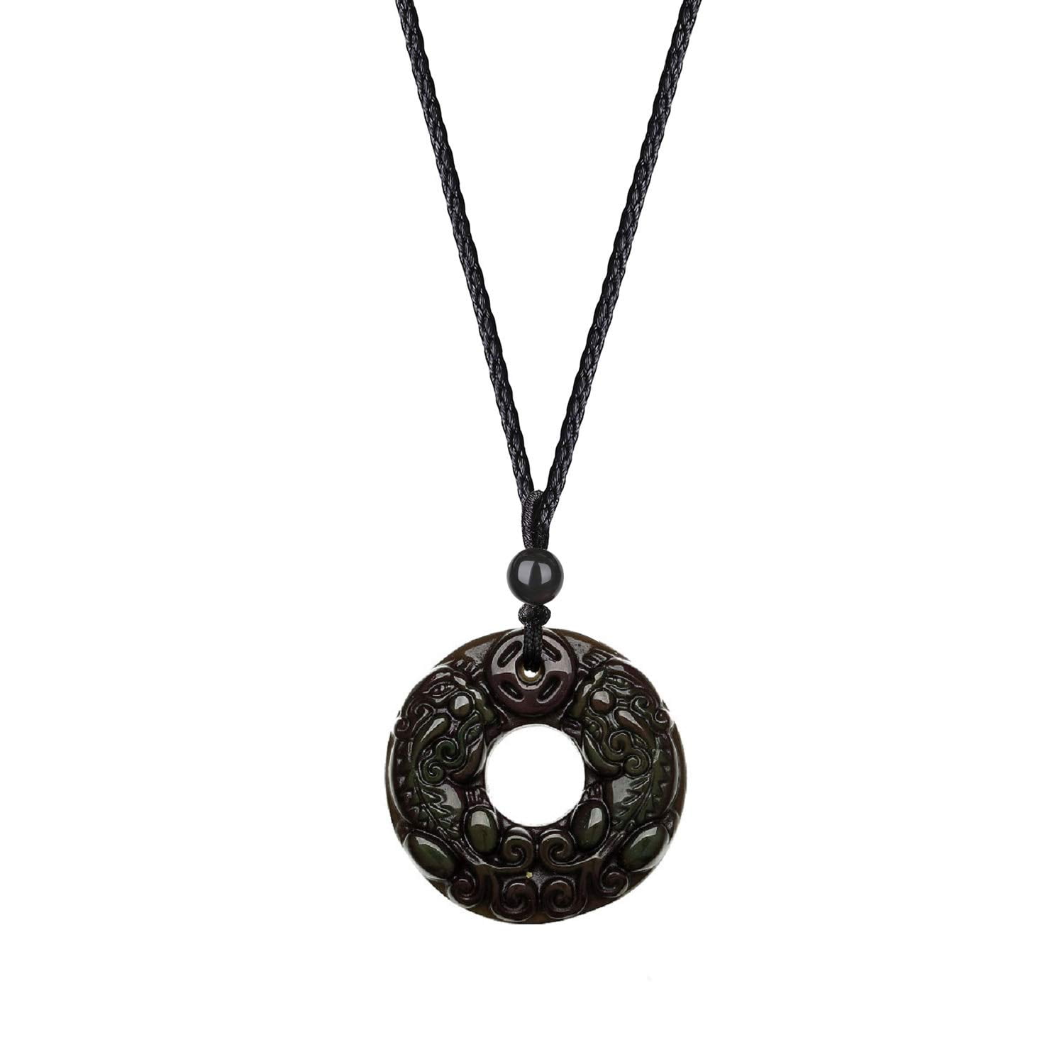 Obsidian Necklace Men