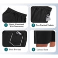 thumbnail image 5 of Rosvigor Womens Athletic Shorts High Waisted Sweat Shorts Loose Women Bermuda Shorts Cotton Long Shorts with Pockets, 5 of 7