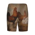 thumbnail image 4 of Picia Oil Painting Chicken And Duck Pajama Shorts for Men, Men's Pajama Bottoms, Sleepwear,Short Pajama Pants-4X-Large, 4 of 9