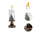 thumbnail image 6 of yotijay Christmas Snow Globe Candle LED Flameless Candle Glittering Christmas Decoration Christmas Tree, 6 of 9
