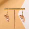 thumbnail image 4 of Pendientes colgantes con forma de animal para mujer y niña, aretes colgantes con diseño de gatito de dibujos animados, 4 of 5