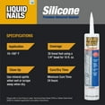 thumbnail image 2 of Liquid Nails Silicone Premium Universal Sealant (LS-205), Clear, 10.1 oz, 2 of 5