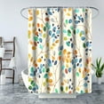 thumbnail image 3 of Floral Shower Curtains for Bathroom, Colorful Leaves Bathroom Curtain Decoration, Waterproof Fabric Shower Curtain Set Machine Washable 72x72 in (with 12 Hooks), 3 of 6