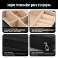 thumbnail image 3 of Organizador de Joyero Pequeño, Caja de Viaje para Mujeres de 20 Piezas, Estuche Portátil de PU para Anillos, Pendientes y Collares(Negro), 3 of 7