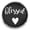 Black, variant on Snap Jewelry 18MM Blessed Heart Blue Ginger Charm Button