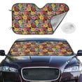 thumbnail image 3 of Lsque Daisies Flowers Car Windshield Sun Shade | Accordion Folding Style Auto Shade for Car Truck SUV Van | Blocks UV Rays Sun Visor Protector | Small, 3 of 7