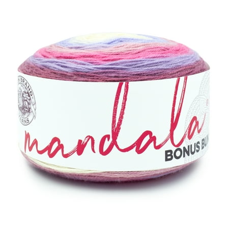 UPC: 0842093131984 | Lion Brand Yarn Mandala Bonus Bundle Wood Nymph Self-Striping Light Acrylic Multi-color Yarn 1 Pack