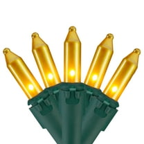 Northlight Opaque Mini Christmas Light Set - Gold - 24.5' Green Wire - 50ct