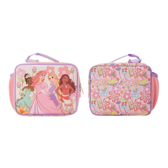 Disney Princess Characters On Floral Print 8" Lunch Kit