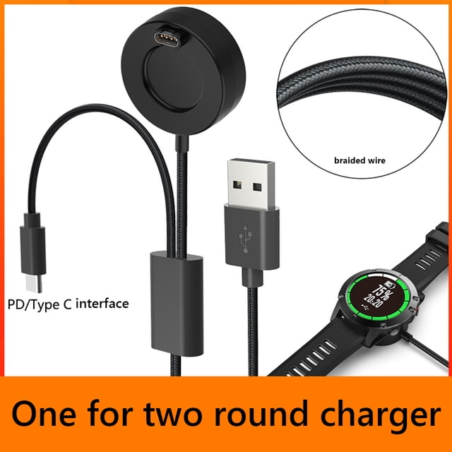 Adaptador de cable de carga rápida USB tipo C PD 2 en 1 para Garmin 7S 6X Venu2 Swim2 Likrtyny Componentes de la computadora