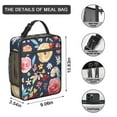 thumbnail image 2 of Cooler Lunch Bag with Floral Print – Thermal Waterproof Tote, Reusable Bento Box Carrier for Women, Men & Campers, 2 of 5
