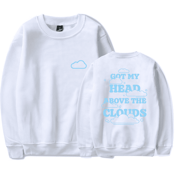 JVKE Merch Sweatshirt Clouds Got Me Head Above The Clouds Long Sleeve Hoodie Fashion Sport Men Women Tracksuit Pullover Coat