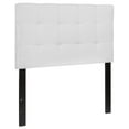 thumbnail image 3 of Emma + Oliver Quilted Tufted Upholstered Twin Size Headboard in White Fabric, 3 of 7