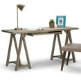 thumbnail image 3 of Atlin Designs Rustic Solid Wood Computer Desk in Distressed Gray, 3 of 6