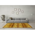 thumbnail image 3 of Ahgly Company Indoor Round Abstract Yellow Modern Area Rugs, 8' Round, 3 of 4