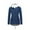 Dark Blue, variant on Meichang Bomber Jacket Women, College Jacket Teen Girls Winter with Cap Jacket Simple Long Sleeve Warm Solid Color