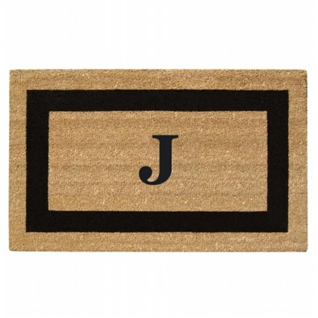 Nedia Home 33020J 36 x 20 in. SuperScraper Black Single Picture Frame Mat Monogrammed J