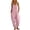 Pink, variant on Linen Jumpsuits for Women Summer Fall Casual Sleeveless Wide Leg Overalls Adjustable Strap Jumpsuit Trendy Beach Vacation Outfit Gray L