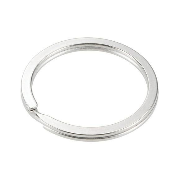 Uxcell 35mm O.D. Stainless Steel Flat Open Split Keyring Connector Silver Tone 30 Count
