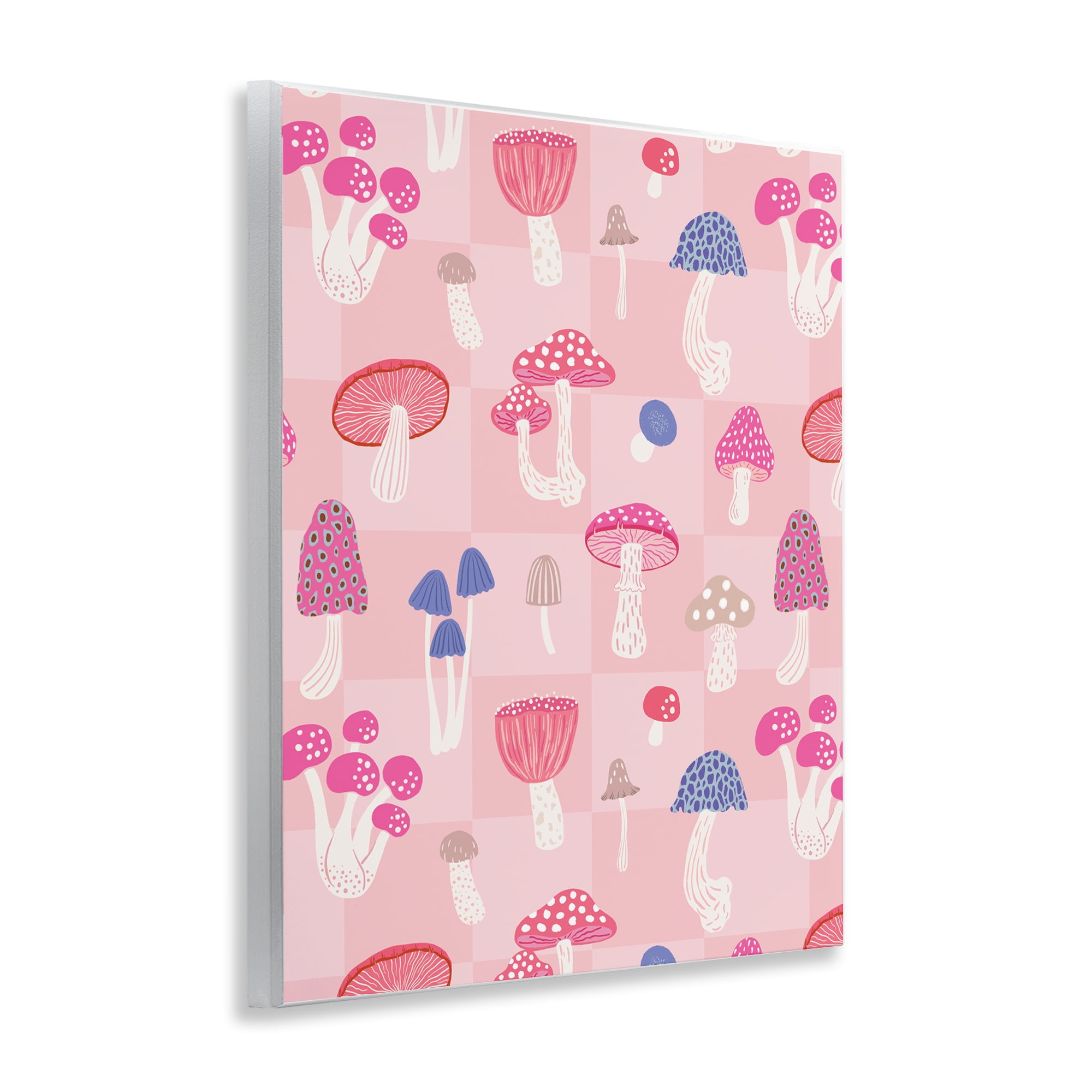 Stupell Industries Pastel Pink Mushrooms Plants & Flowers Painting Unframed Art Print Wall Art, 11 x 14