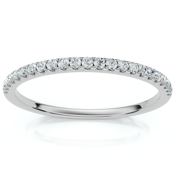 Pompeii 1/4Ct Diamond Wedding Ring Prong Set Stackable Anniversary Band Gold Lab Grown