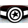 Wristband - Marvel - Captain America - Logo Black Rubber PVC Toys rwb-mvl-0006