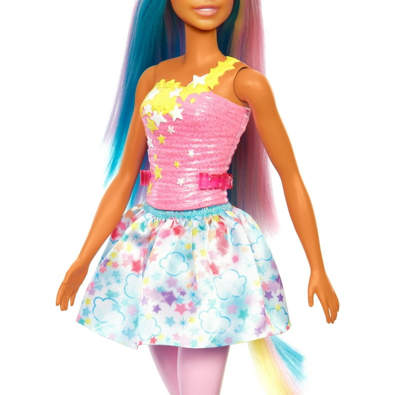 Barbie Dreamtopia Unicorn Doll with Blue & Pink Hair, Skirt, Removable  Unicorn Tail & Headband 