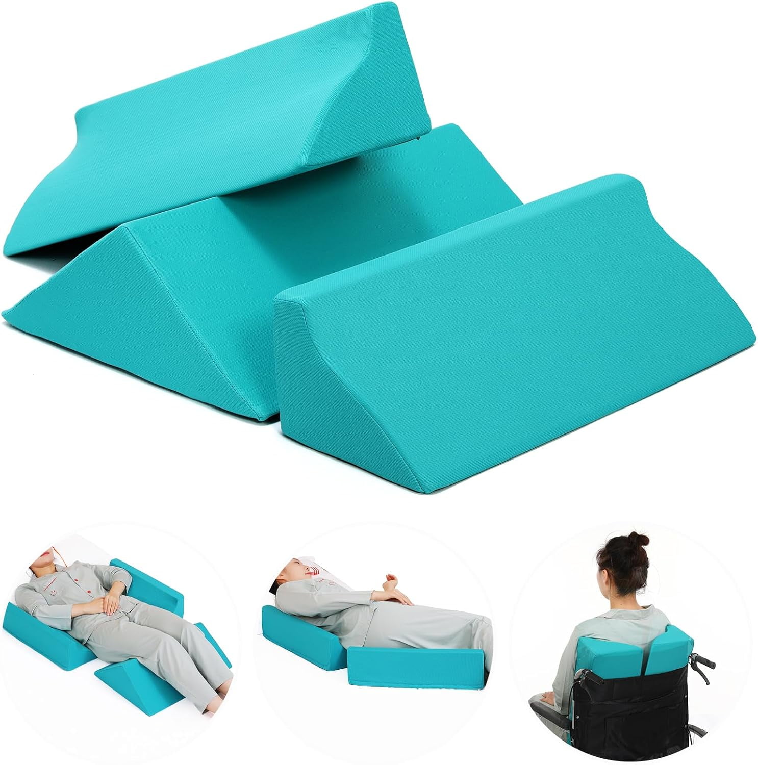 Bed Wedges & Body Positioners (3 in 1), 40 Degree Wedges for Bed Positioning,Positioning Pillows for Elderly, Wedge Pillow for Bed Sores, Side Sleeping, After Surgery, Knees Elevated,Back Pain