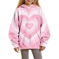 thumbnail image 6 of SGFCWSX Girls Relaxed Fit Fleece Hoodie, Kids with Pocket Pullover Soft Heart Print Sweatshirt for Daily Casual Wear Pink Size 11-12 Years, 6 of 6