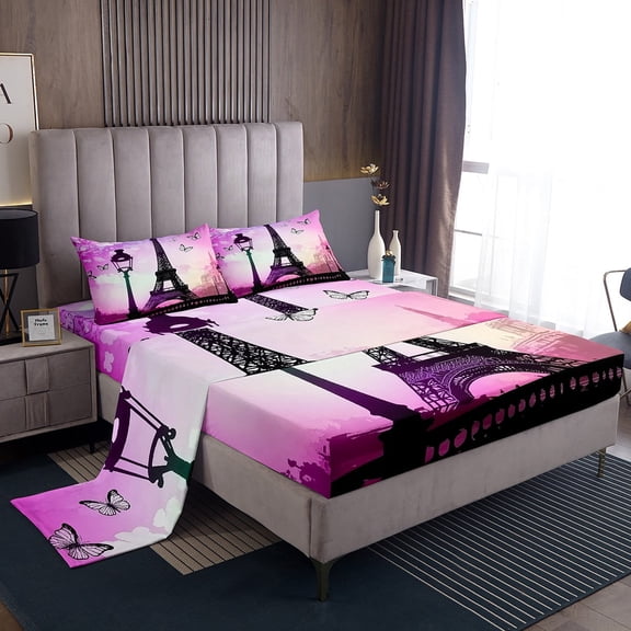 Erosebridal Futuristic Stripes Twin Sheet Sets, Modern Abstract Bedding Twin Size, Minimalism Room Decor