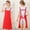 Red, variant on EDHITNR H Back Apron with Pocket, Adjustable Large Size Kitchen Apron for Women Men, Comfortable Waterproof Polyester Cooking Baking Gardening Art Apron