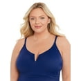 thumbnail image 4 of Time and Tru Women's V Wire Swimsuit, 1-Piece, Sizes XS-3X, 4 of 5