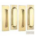 thumbnail image 1 of Uxcell 4-Pack Tiradores de dedo empotrados, 4.72 pulgadas, manijas de puerta de armario deslizante de acero inoxidable 201 [Dorado], 1 of 6