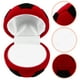 thumbnail image 4 of KAKOWELY Caja para anillos de boda con forma de balón de fútbol, de terciopelo, ideal para compromisos, ceremonias de propuesta, bodas u ocasiones especiales., 4 of 5
