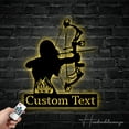 thumbnail image 3 of Handmadetneonsign Custom Archery Girl Metal Wall Art LED Light - Personalized Girl Archer Name Metal Sign, 3 of 5