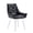 Black/Silver, variant on UZUGUL Set of 2 White Dining Chairs with Silver Legs Crocodile-Embossed Leather-Look Finish, Diamond Velvet Button Back, Scratch & Water Resistant, High-Density Foam with Pocket Springs