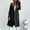 Black, variant on Camel Coat for Women Women's and Winter Solid Color Medium Long Cardigan Button Coat Tops Brown S