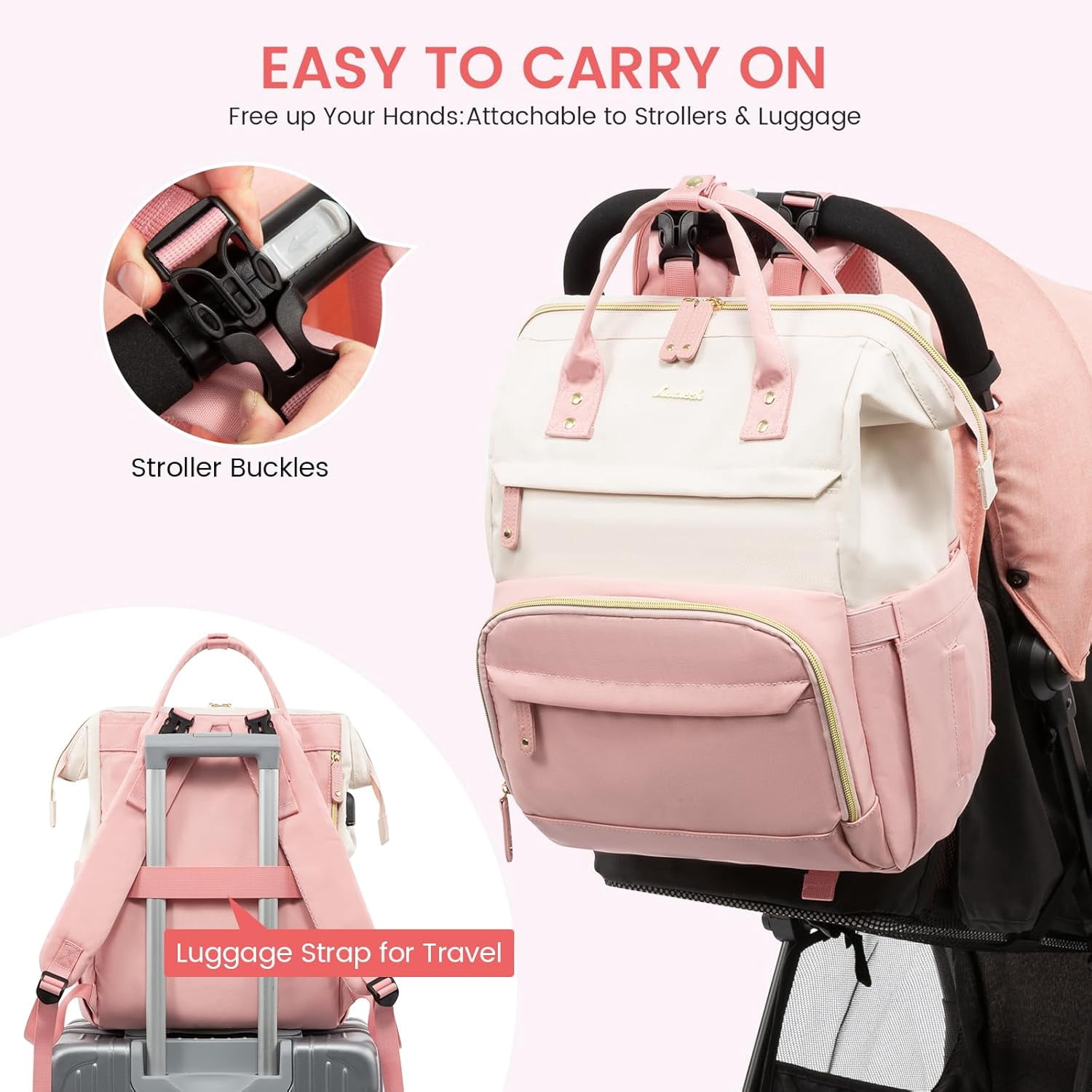 Lovevook Diaper Backpack,Large Diaper Bag Mummy Bag for New Mum Daddy,Convenient Work Travel Baby Bag for Office Mummy and Travel Essential Baby Shower