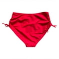 thumbnail image 4 of Conairie Bikini Bottoms For Womens Tummy Control High Waisted Bathing Suit Comfortable Ruched Scrunch Swim Bottom Red XXL, 4 of 4