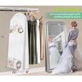 thumbnail image 2 of MISSLO Portable 70" Wedding Dress Garment Bag with Bride Tote Bag 8'' Gusseted Dress Bags, White, 2 of 7