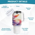 thumbnail image 4 of 40 Oz Car Handle Water Bottle Water Cup Water Bottle Water Jug Coffee Cup Travel Water Bottle Watercolor Rabbit, 4 of 8