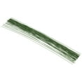 thumbnail image 1 of Uxcell 24 Gauge 14" Alambre de tallo floral, 80 piezas de tallo de flor de hierro envuelto en papel, Verde oscuro, 1 of 7