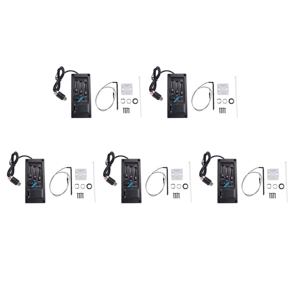5X EQ-505 Guitarra SillíN 3 Bandas EQ Ecualizador de Preamplificador de Guitarra AcúStica Izquierd Aecualizador Piezoeléctrico