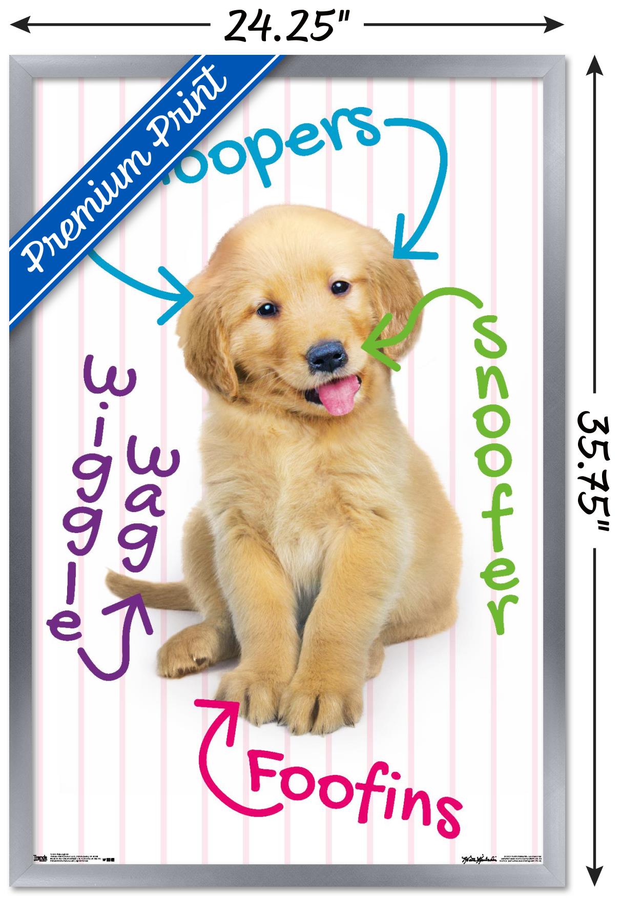 Keith Kimberlin - Puppy - Pup-A-Gram Wall Poster, 22.375" x 34", Framed