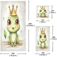 thumbnail image 3 of Coolnut Cute Frog King 3-Piece Towel Set,Soft Absorbent Quick Dry Bath Towels Sets,1 Bath Towel,1 Hand Towel,1 Washcloth,for Bathing Home Hotel Gym Spa Wash cloth, 3 of 7