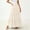 *Beige, variant on Women's Elastic High Waist Tiered Flowy Maxi Skirt,Casual A Line Long Swing Skirt Pink,Women's Plus XXL
