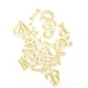 thumbnail image 2 of 26 piezas de tela adhesiva del alfabeto+hilo de seda pegatina de costura herramienta accesorio de decoración dorado, 2 of 10